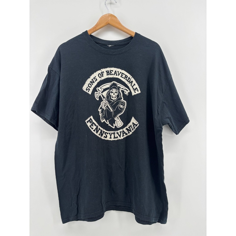Sons Of Anarchy Pennsylvania Mens Black Graphic Short Sleeve Crewneck Shirt